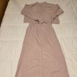 sweater knit skirt set